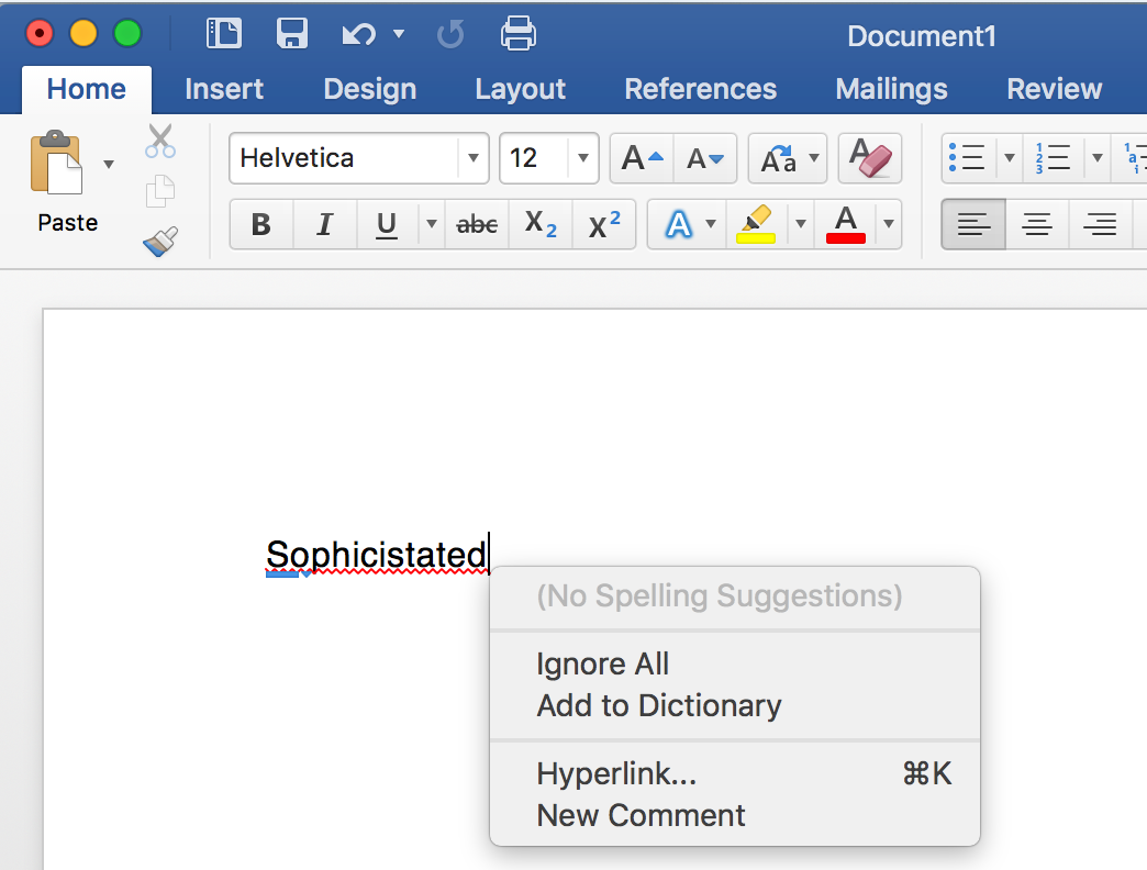 spelling check for mac on microsoft word